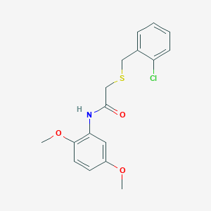 molecular formula C17H18ClNO3S B5227968 2-[(2-chlorobenzyl)thio]-N-(2,5-dimethoxyphenyl)acetamide 