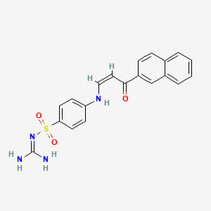 molecular formula C20H18N4O3S B5227976 N-[amino(imino)methyl]-4-{[3-(2-naphthyl)-3-oxo-1-propen-1-yl]amino}benzenesulfonamide 