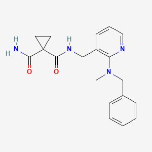 molecular formula C19H22N4O2 B5227982 N~1~-({2-[benzyl(methyl)amino]-3-pyridinyl}methyl)-1,1-cyclopropanedicarboxamide 