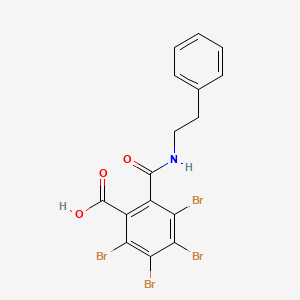 molecular formula C16H11Br4NO3 B5227993 2,3,4,5-tetrabromo-6-{[(2-phenylethyl)amino]carbonyl}benzoic acid 