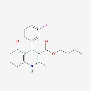 molecular formula C21H24INO3 B5228002 butyl 4-(3-iodophenyl)-2-methyl-5-oxo-1,4,5,6,7,8-hexahydro-3-quinolinecarboxylate 