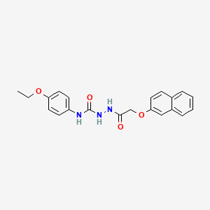 molecular formula C21H21N3O4 B5228036 N-(4-ethoxyphenyl)-2-[(2-naphthyloxy)acetyl]hydrazinecarboxamide 