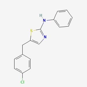 molecular formula C16H13ClN2S B5228056 5-(4-chlorobenzyl)-N-phenyl-1,3-thiazol-2-amine 