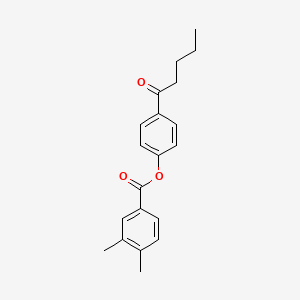 molecular formula C20H22O3 B5228066 4-pentanoylphenyl 3,4-dimethylbenzoate 