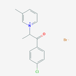 molecular formula C15H15BrClNO B5228085 1-[2-(4-chlorophenyl)-1-methyl-2-oxoethyl]-3-methylpyridinium bromide 