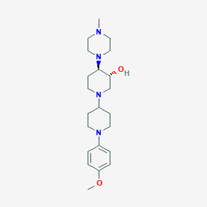 molecular formula C22H36N4O2 B5228107 (3R*,4R*)-1'-(4-methoxyphenyl)-4-(4-methyl-1-piperazinyl)-1,4'-bipiperidin-3-ol 