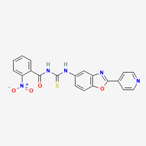 molecular formula C20H13N5O4S B5228128 2-nitro-N-({[2-(4-pyridinyl)-1,3-benzoxazol-5-yl]amino}carbonothioyl)benzamide 