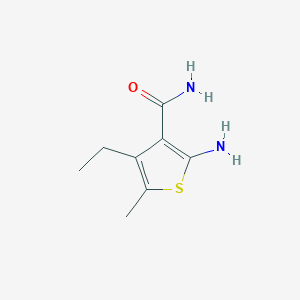 molecular formula C8H12N2OS B052282 2-Amino-4-ethyl-5-methylthiophene-3-carboxamide CAS No. 350996-89-3