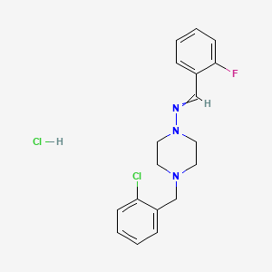 molecular formula C18H20Cl2FN3 B5228203 4-(2-chlorobenzyl)-N-(2-fluorobenzylidene)-1-piperazinamine hydrochloride CAS No. 471259-72-0