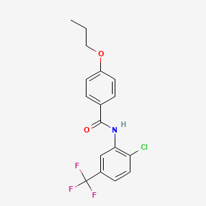 molecular formula C17H15ClF3NO2 B5228218 N-[2-chloro-5-(trifluoromethyl)phenyl]-4-propoxybenzamide 