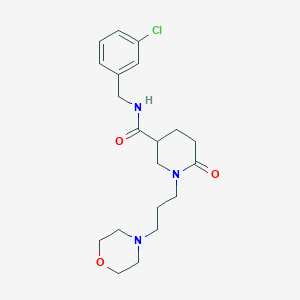 molecular formula C20H28ClN3O3 B5228219 N-(3-chlorobenzyl)-1-[3-(4-morpholinyl)propyl]-6-oxo-3-piperidinecarboxamide 