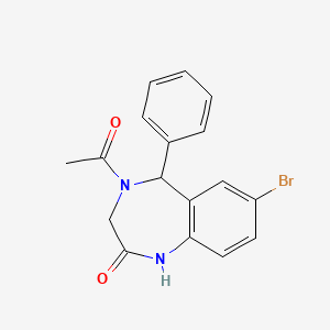 4-acetyl-7-bromo-5-phenyl-1,3,4,5-tetrahydro-2H-1,4-benzodiazepin-2-one