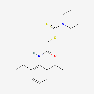 molecular formula C17H26N2OS2 B5228241 2-[(2,6-diethylphenyl)amino]-2-oxoethyl diethyldithiocarbamate 