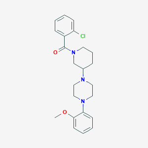 molecular formula C23H28ClN3O2 B5228266 1-[1-(2-chlorobenzoyl)-3-piperidinyl]-4-(2-methoxyphenyl)piperazine 