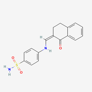 molecular formula C17H16N2O3S B5228267 4-{[(1-oxo-3,4-dihydro-2(1H)-naphthalenylidene)methyl]amino}benzenesulfonamide 