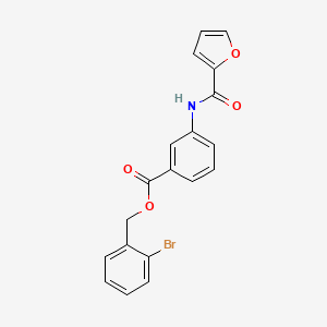 molecular formula C19H14BrNO4 B5228284 2-bromobenzyl 3-(2-furoylamino)benzoate 
