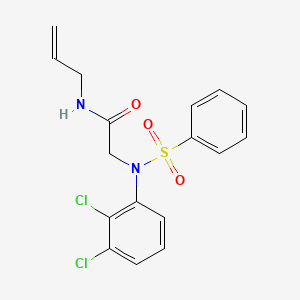 molecular formula C17H16Cl2N2O3S B5228316 N~1~-allyl-N~2~-(2,3-dichlorophenyl)-N~2~-(phenylsulfonyl)glycinamide 