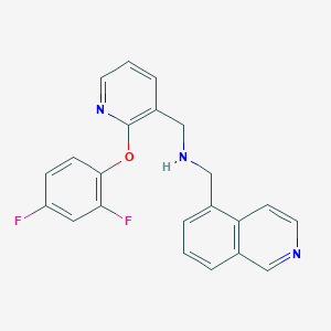 molecular formula C22H17F2N3O B5228325 1-[2-(2,4-difluorophenoxy)-3-pyridinyl]-N-(5-isoquinolinylmethyl)methanamine 