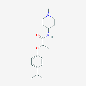 molecular formula C18H28N2O2 B5228335 2-(4-isopropylphenoxy)-N-(1-methyl-4-piperidinyl)propanamide 