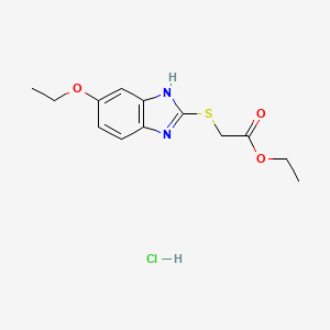 molecular formula C13H17ClN2O3S B5228338 ethyl [(5-ethoxy-1H-benzimidazol-2-yl)thio]acetate hydrochloride 