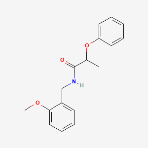 molecular formula C17H19NO3 B5228356 N-(2-methoxybenzyl)-2-phenoxypropanamide 