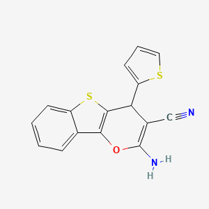 molecular formula C16H10N2OS2 B5228365 2-amino-4-(2-thienyl)-4H-[1]benzothieno[3,2-b]pyran-3-carbonitrile 