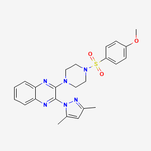 molecular formula C24H26N6O3S B5228378 2-(3,5-dimethyl-1H-pyrazol-1-yl)-3-{4-[(4-methoxyphenyl)sulfonyl]-1-piperazinyl}quinoxaline 