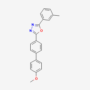 molecular formula C22H18N2O2 B5228394 2-(4'-methoxy-4-biphenylyl)-5-(3-methylphenyl)-1,3,4-oxadiazole 