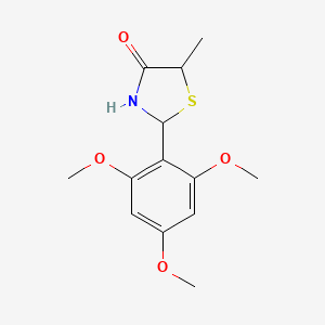 molecular formula C13H17NO4S B5228400 5-methyl-2-(2,4,6-trimethoxyphenyl)-1,3-thiazolidin-4-one 