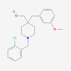 molecular formula C21H26ClNO2 B5228416 [1-(2-chlorobenzyl)-4-(3-methoxybenzyl)-4-piperidinyl]methanol 