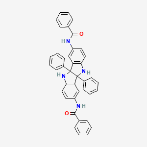 molecular formula C40H30N4O2 B5228419 N,N'-(4b,9b-diphenyl-4b,5,9b,10-tetrahydroindolo[3,2-b]indole-3,8-diyl)dibenzamide 