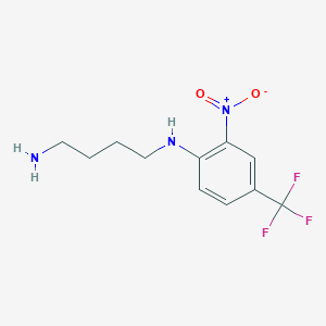 molecular formula C11H14F3N3O2 B5228468 (4-aminobutyl)[2-nitro-4-(trifluoromethyl)phenyl]amine 