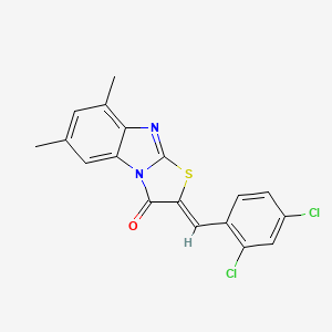molecular formula C18H12Cl2N2OS B5228476 2-(2,4-dichlorobenzylidene)-6,8-dimethyl[1,3]thiazolo[3,2-a]benzimidazol-3(2H)-one 