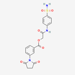 molecular formula C19H17N3O7S B5228508 2-{[4-(aminosulfonyl)phenyl]amino}-2-oxoethyl 3-(2,5-dioxo-1-pyrrolidinyl)benzoate 