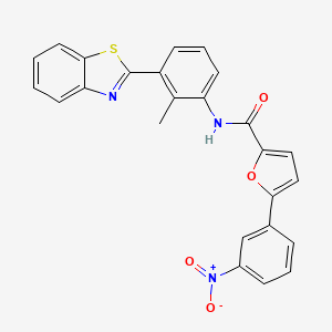 molecular formula C25H17N3O4S B5228556 N-[3-(1,3-benzothiazol-2-yl)-2-methylphenyl]-5-(3-nitrophenyl)-2-furamide 