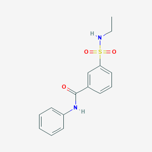 molecular formula C15H16N2O3S B5228557 3-[(ethylamino)sulfonyl]-N-phenylbenzamide 