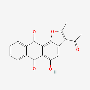 molecular formula C19H12O5 B5228563 3-acetyl-5-hydroxy-2-methylanthra[1,2-b]furan-6,11-dione 