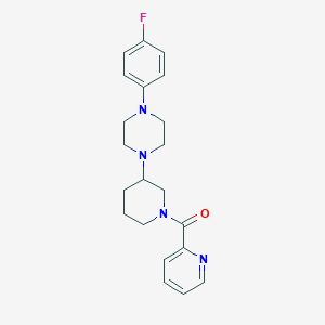 molecular formula C21H25FN4O B5228568 1-(4-fluorophenyl)-4-[1-(2-pyridinylcarbonyl)-3-piperidinyl]piperazine 