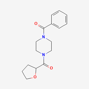 molecular formula C16H20N2O3 B5228576 1-benzoyl-4-(tetrahydro-2-furanylcarbonyl)piperazine 