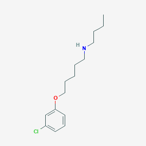 molecular formula C15H24ClNO B5228589 N-butyl-5-(3-chlorophenoxy)-1-pentanamine 