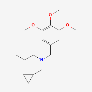 molecular formula C17H27NO3 B5228626 (cyclopropylmethyl)propyl(3,4,5-trimethoxybenzyl)amine 