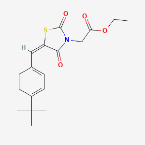 molecular formula C18H21NO4S B5228633 ethyl [5-(4-tert-butylbenzylidene)-2,4-dioxo-1,3-thiazolidin-3-yl]acetate 