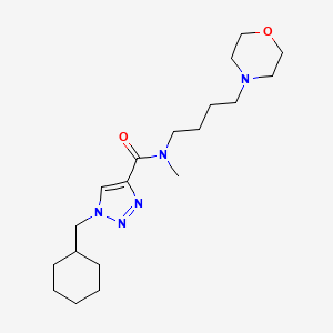 molecular formula C19H33N5O2 B5228646 1-(cyclohexylmethyl)-N-methyl-N-[4-(4-morpholinyl)butyl]-1H-1,2,3-triazole-4-carboxamide 