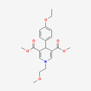molecular formula C20H25NO6 B5228685 dimethyl 4-(4-ethoxyphenyl)-1-(2-methoxyethyl)-1,4-dihydro-3,5-pyridinedicarboxylate 