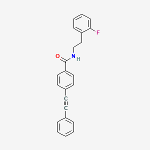 molecular formula C23H18FNO B5228698 N-[2-(2-fluorophenyl)ethyl]-4-(phenylethynyl)benzamide 