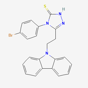 4-(4-bromophenyl)-5-[2-(9H-carbazol-9-yl)ethyl]-4H-1,2,4-triazole-3-thiol