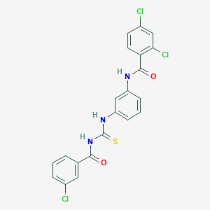 2,4-dichloro-N-[3-({[(3-chlorobenzoyl)amino]carbonothioyl}amino)phenyl]benzamide