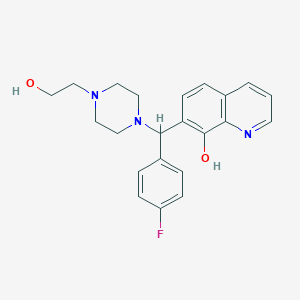 molecular formula C22H24FN3O2 B522874 7-{(4-Fluorophenyl)[4-(2-hydroxyethyl)piperazin-1-yl]methyl}quinolin-8-ol 