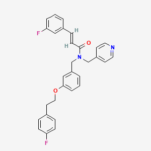 (2E)-3-(3-fluorophenyl)-N-{3-[2-(4-fluorophenyl)ethoxy]benzyl}-N-(4-pyridinylmethyl)acrylamide