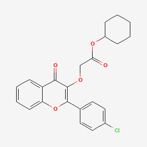 molecular formula C23H21ClO5 B5228783 cyclohexyl {[2-(4-chlorophenyl)-4-oxo-4H-chromen-3-yl]oxy}acetate 